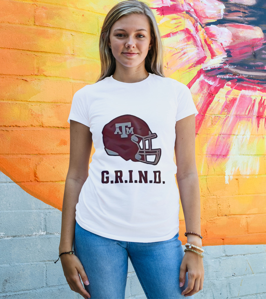 Texas A&M Aggies Football Helmet GRIND T-Shirt