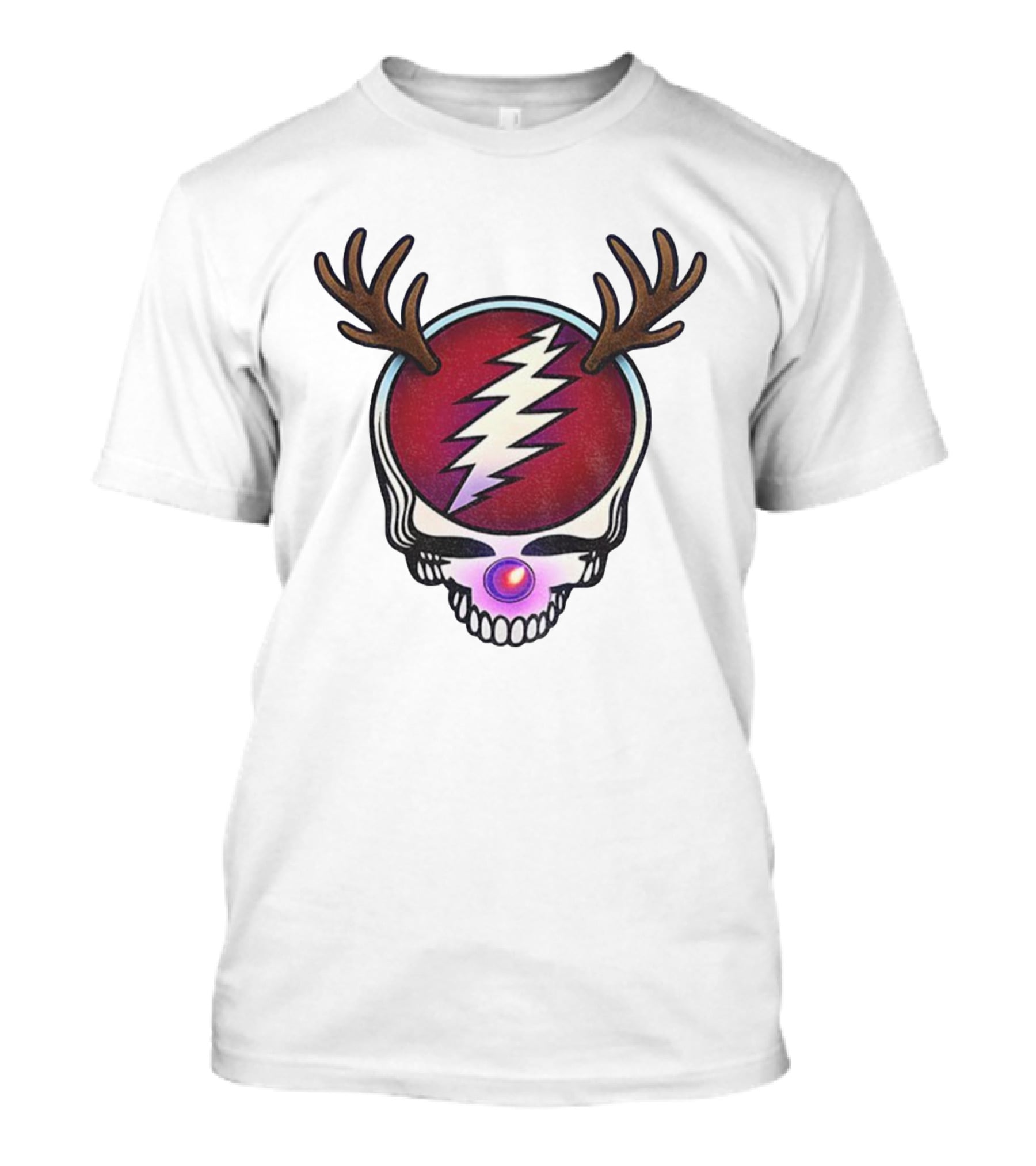 Grateful Dead Reindeer Steal Your Face Skull Merry Christmas 2025 T-Shirt