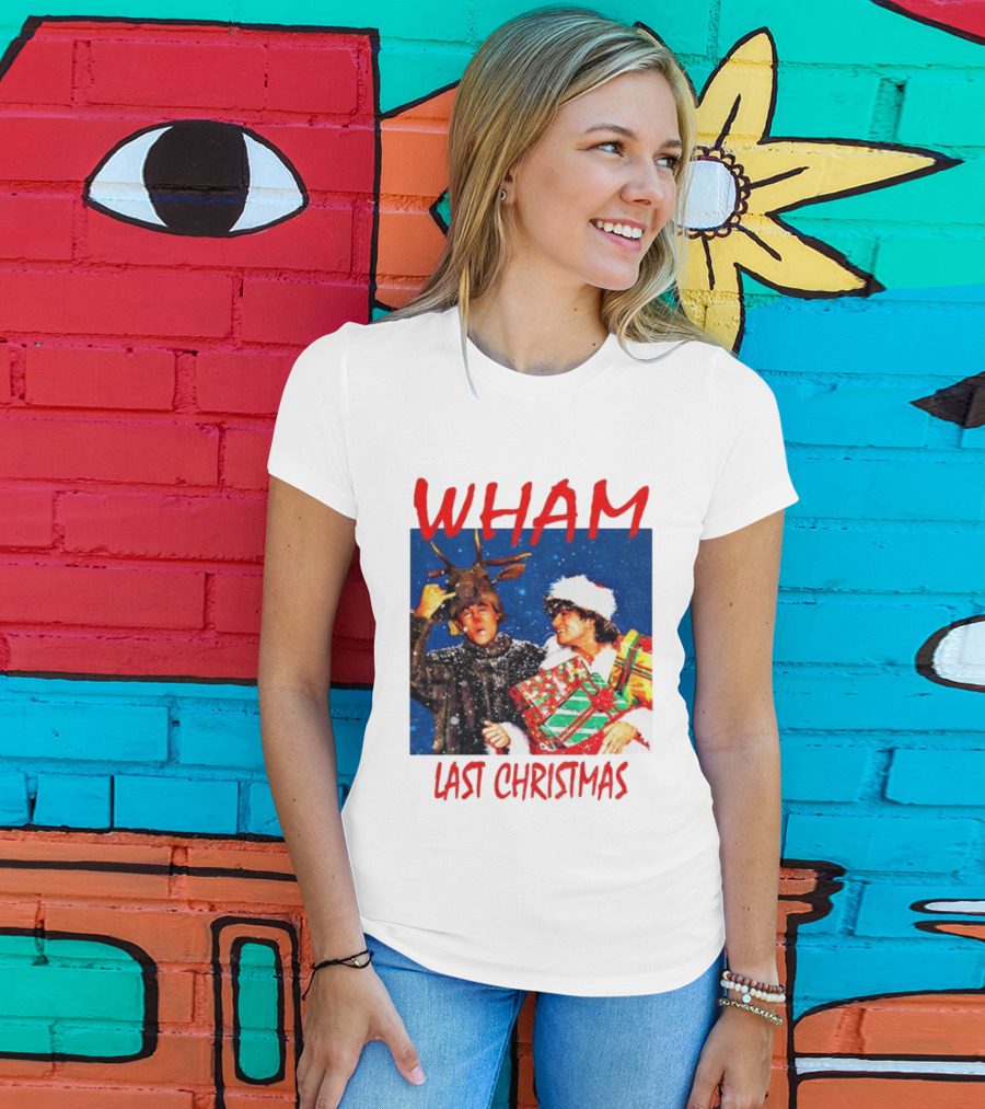 WHAM Last Christmas Festive Holiday Celebration With Snow And Gifts T-Shirt