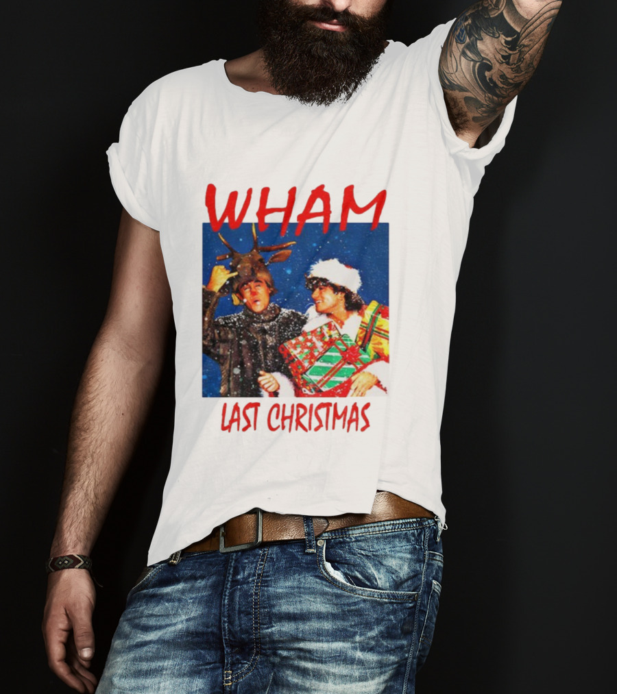 WHAM Last Christmas Festive Holiday Celebration With Snow And Gifts T-Shirt