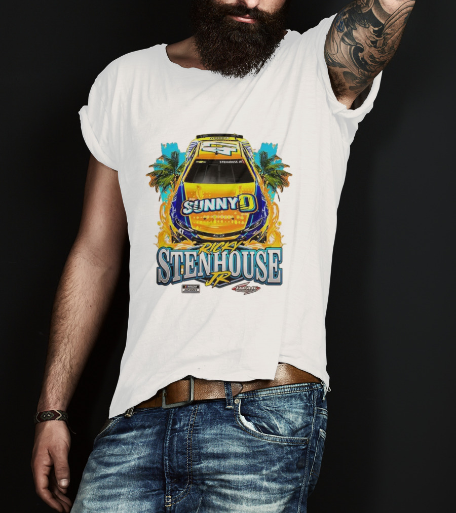 Ricky Stenhouse Jr. SunnyD Nascar Cup Series Car 47 Racing Palm Trees T-Shirt