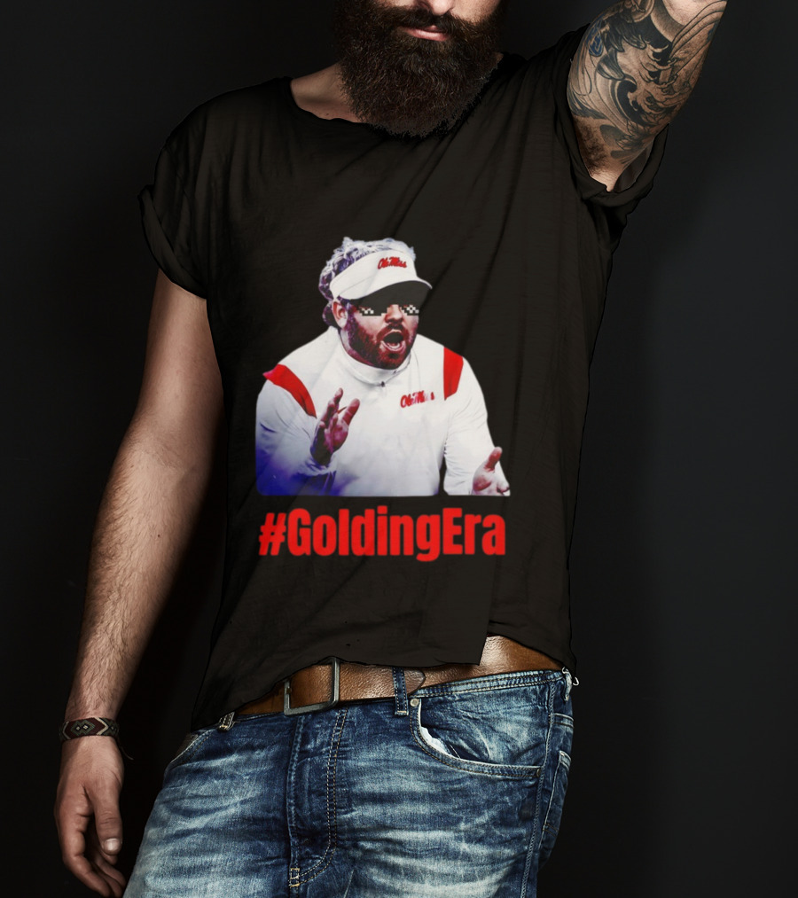 Ole Miss #GoldingEra Pete Golding Pixel Sunglasses Coach Look T-Shirt