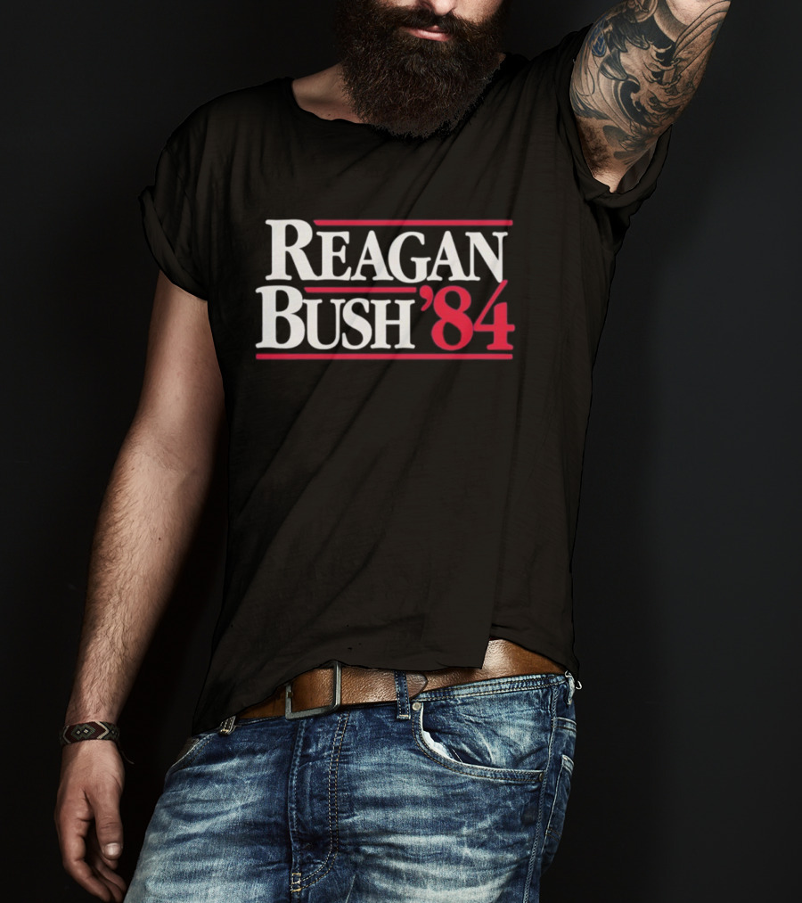 Reagan Bush 1984 Campaign Election Historical Political Memorabilia T-Shirt