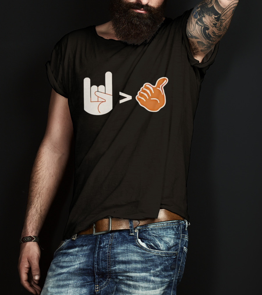 Texas Longhorns Hook ’em Hand Gesture Greater Thumbs Up Symbol 2025 T-Shirt