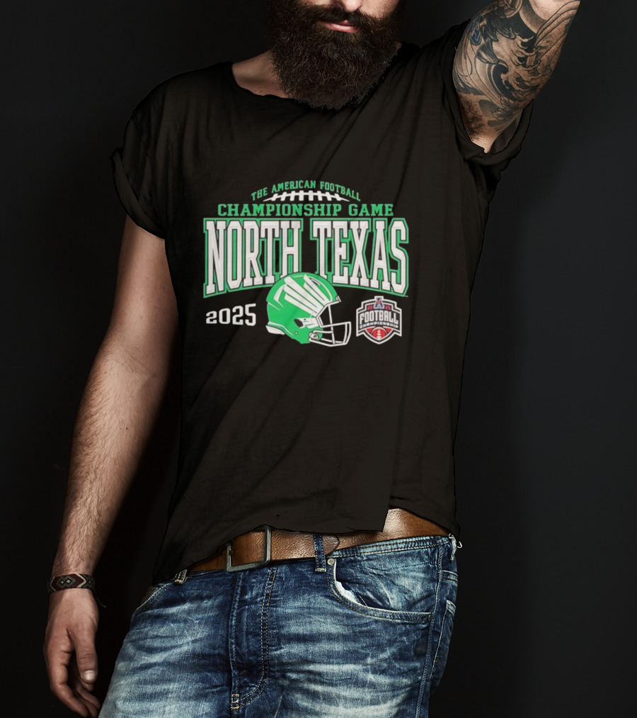 The American Football Championship Game North Texas 2025 Football Helmet T-Shirt