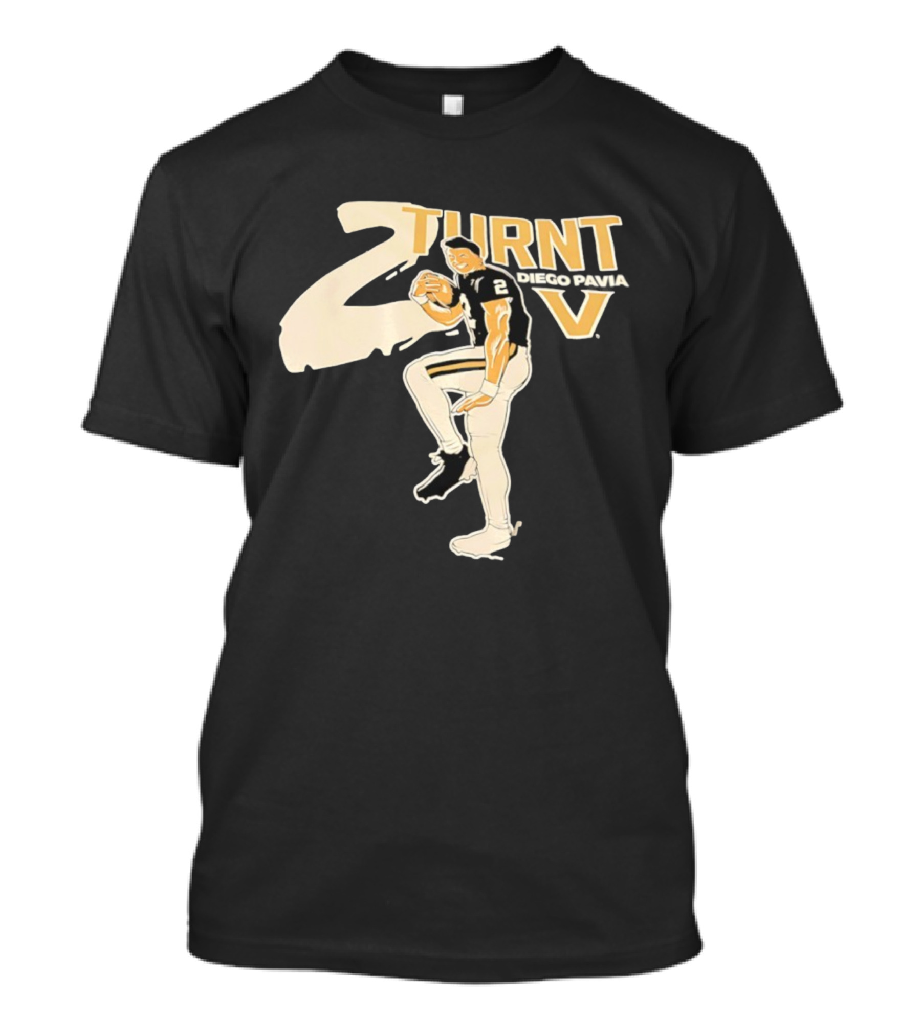 2Turnt Vanderbilt Diego Pavia Football Player T-Shirt
