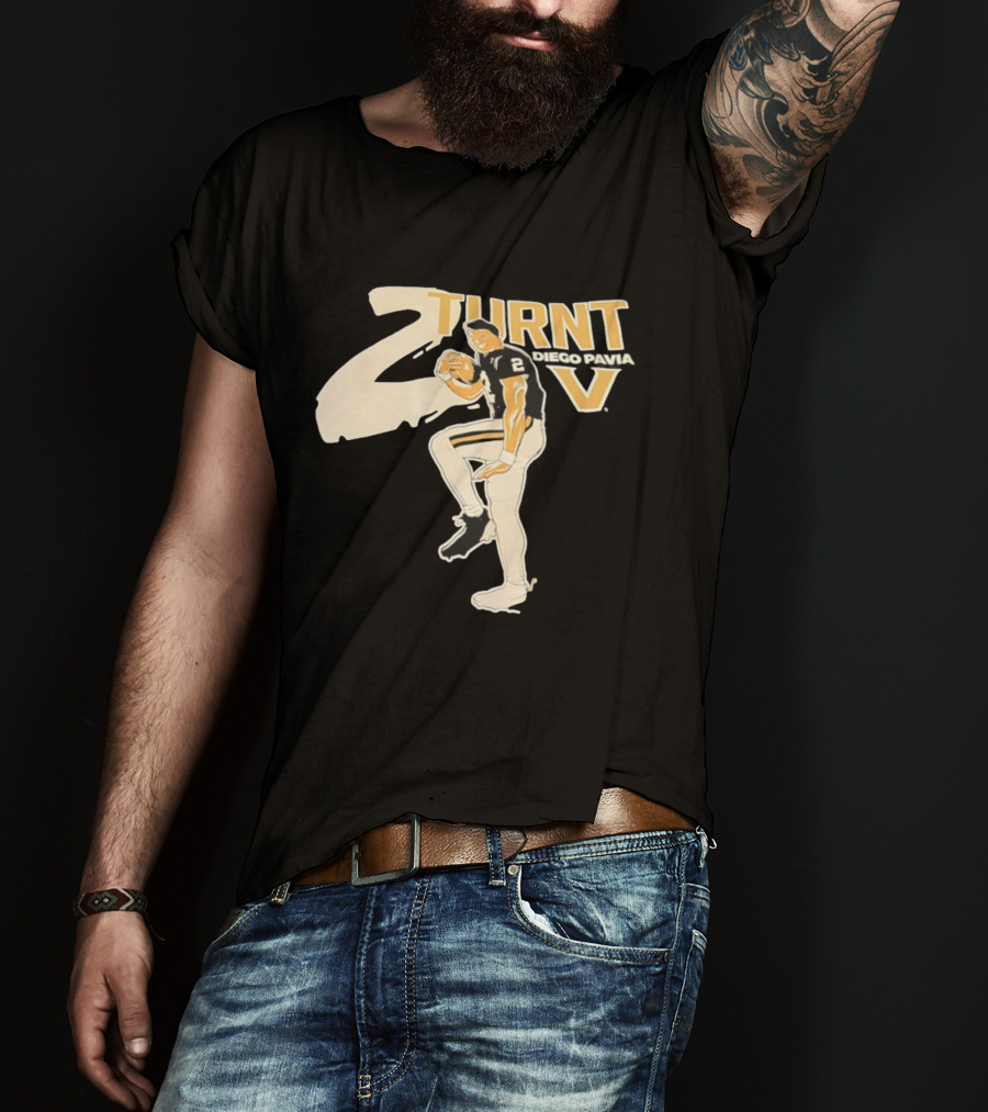 2Turnt Vanderbilt Diego Pavia Football Player T-Shirt