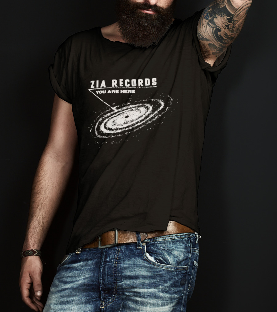 Zia Records You Are Here Galaxy Design T-Shirt
