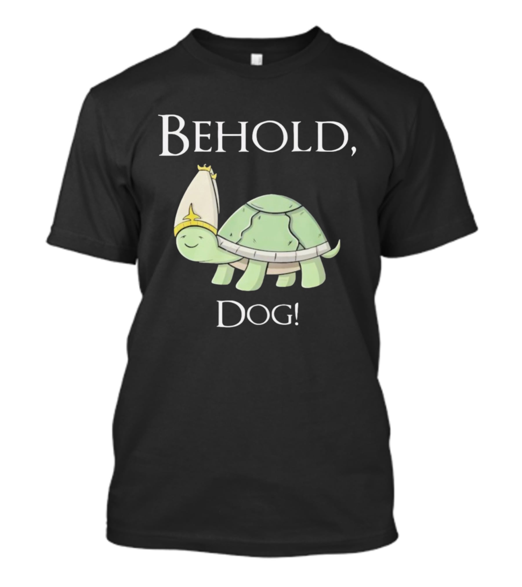 Behold Dog Turtle Wearing Bishop Hat T-Shirt