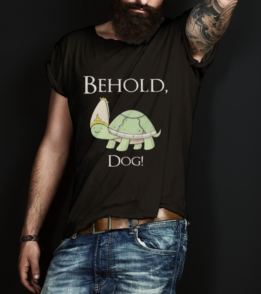 Behold Dog Turtle Wearing Bishop Hat T-Shirt