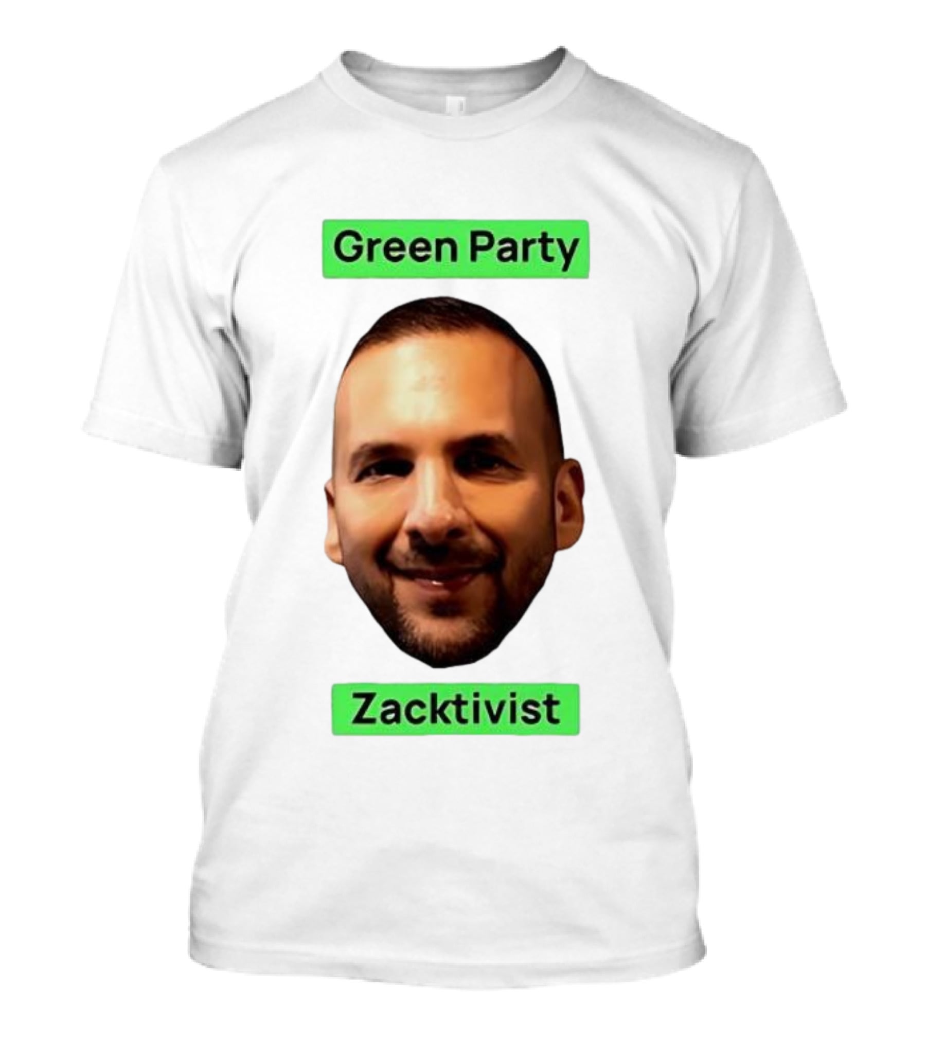 Green Party Zacktivist Face Graphic T-Shirt