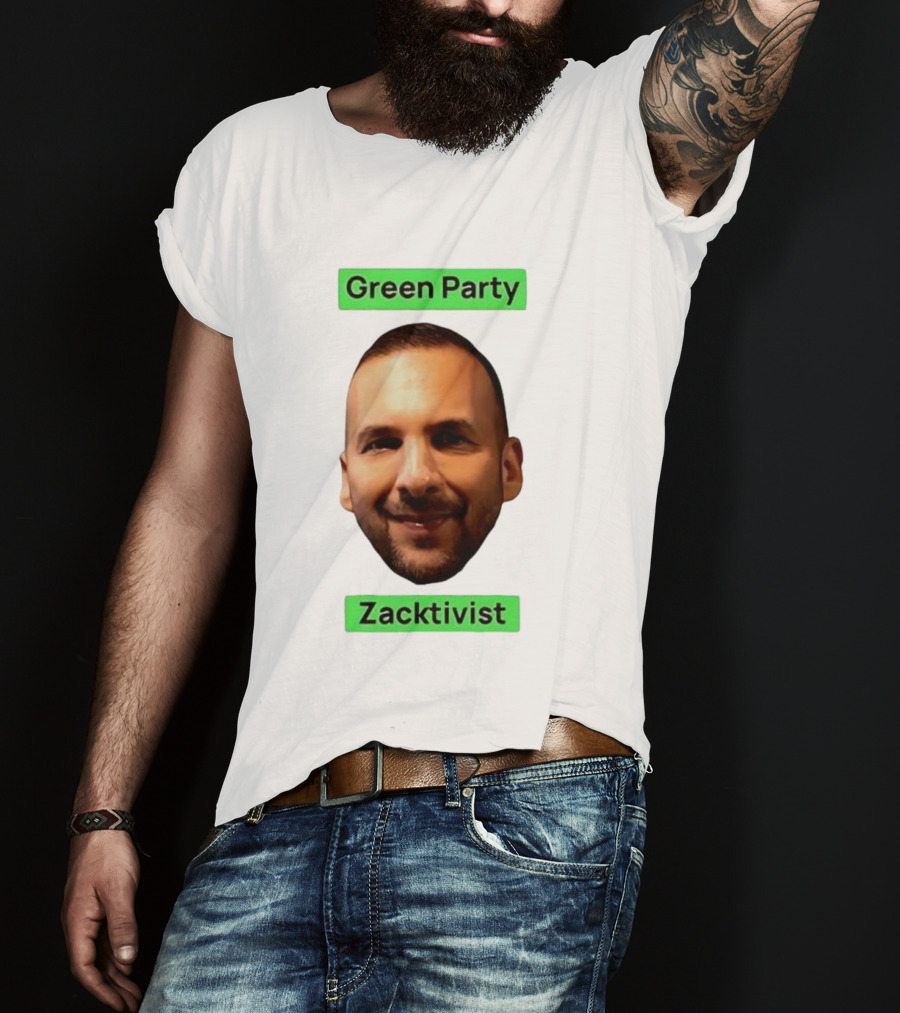 Green Party Zacktivist Face Graphic T-Shirt