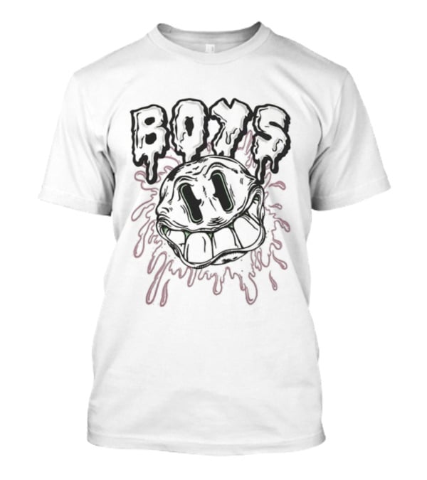 Boys Monster Smiley Brain Rot Worldwide T-Shirt