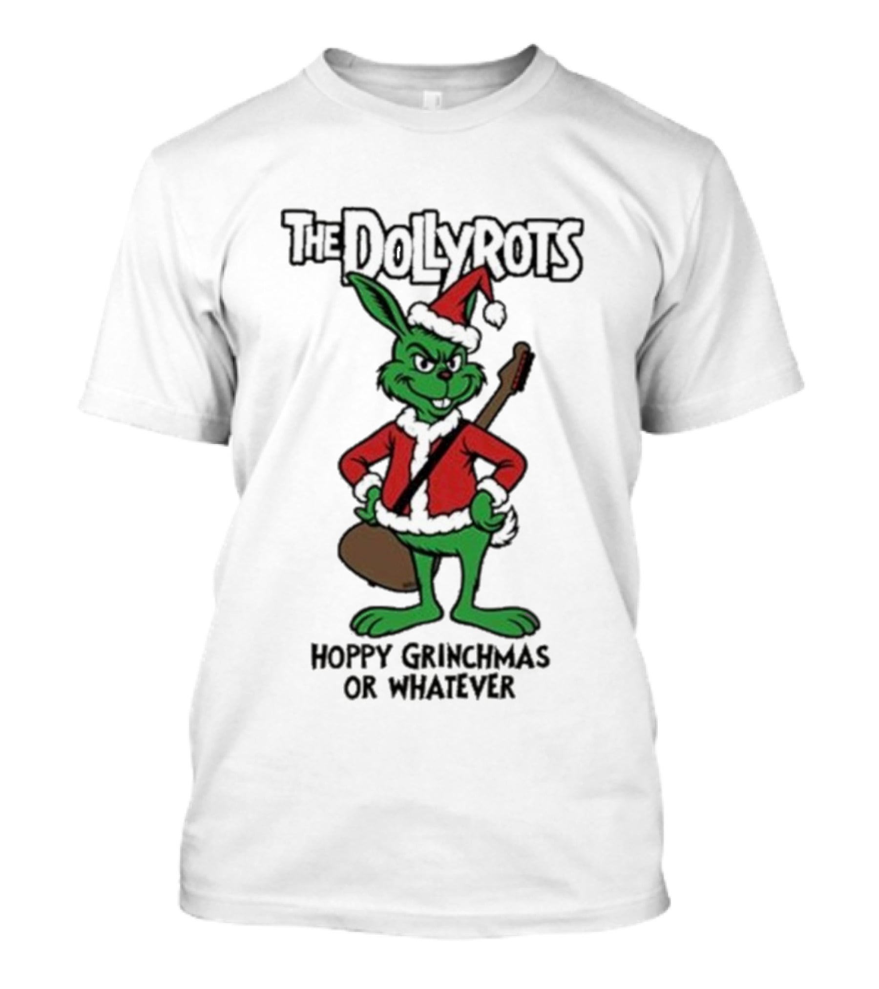 The Dollyrots Hoppy Grinchmas Festive Santa Bunny T-Shirt