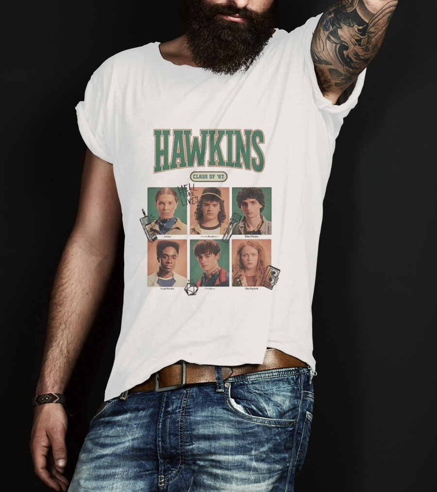 Hawkins Class Of ’87 Hellfire Lives Tour Stranger Things Characters T-Shirt