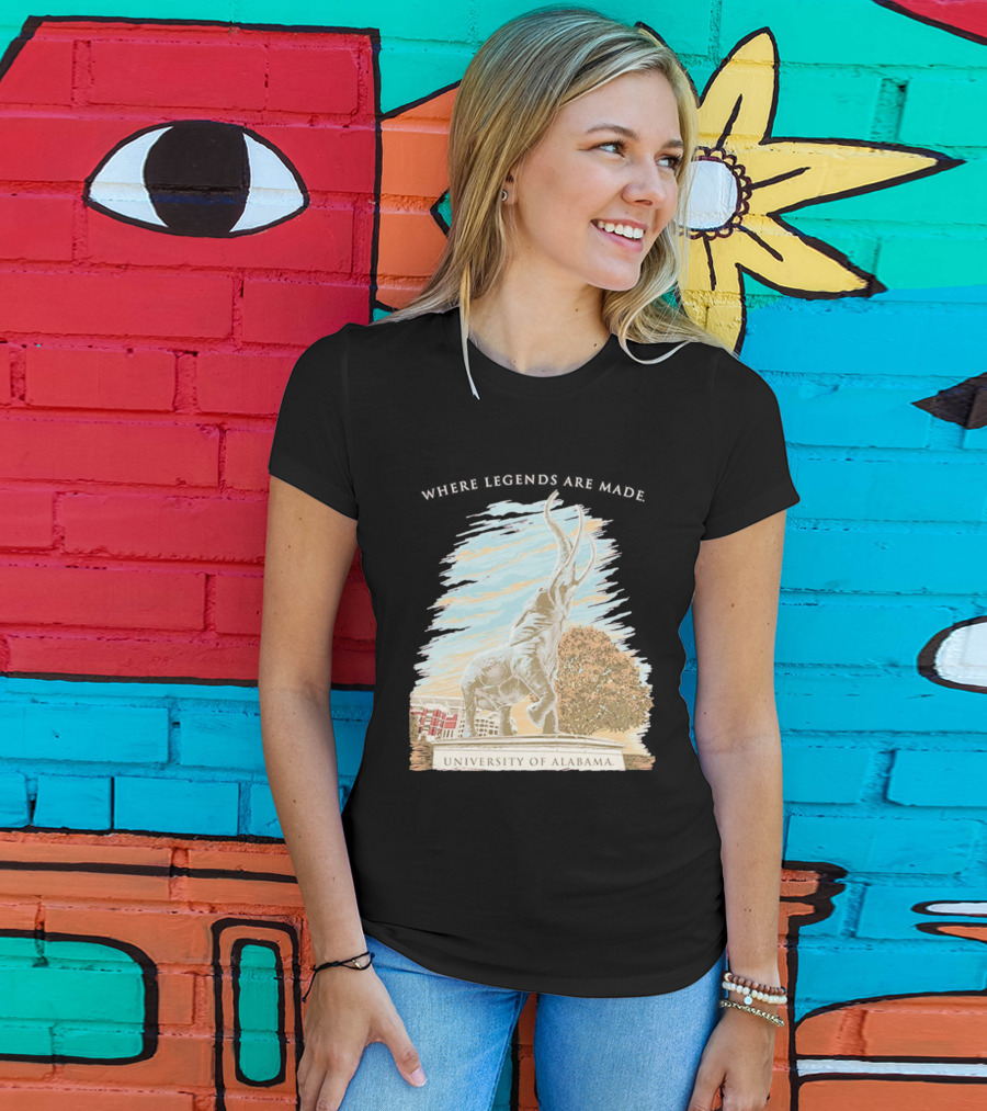 University Of Alabama Tuska Statue Where Legends Are Made T-Shirt