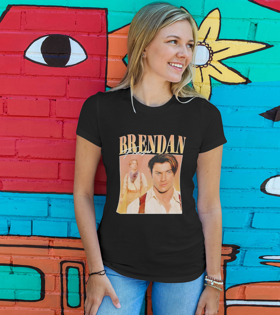 Brendan Fraser 90s Retro Style T-Shirt