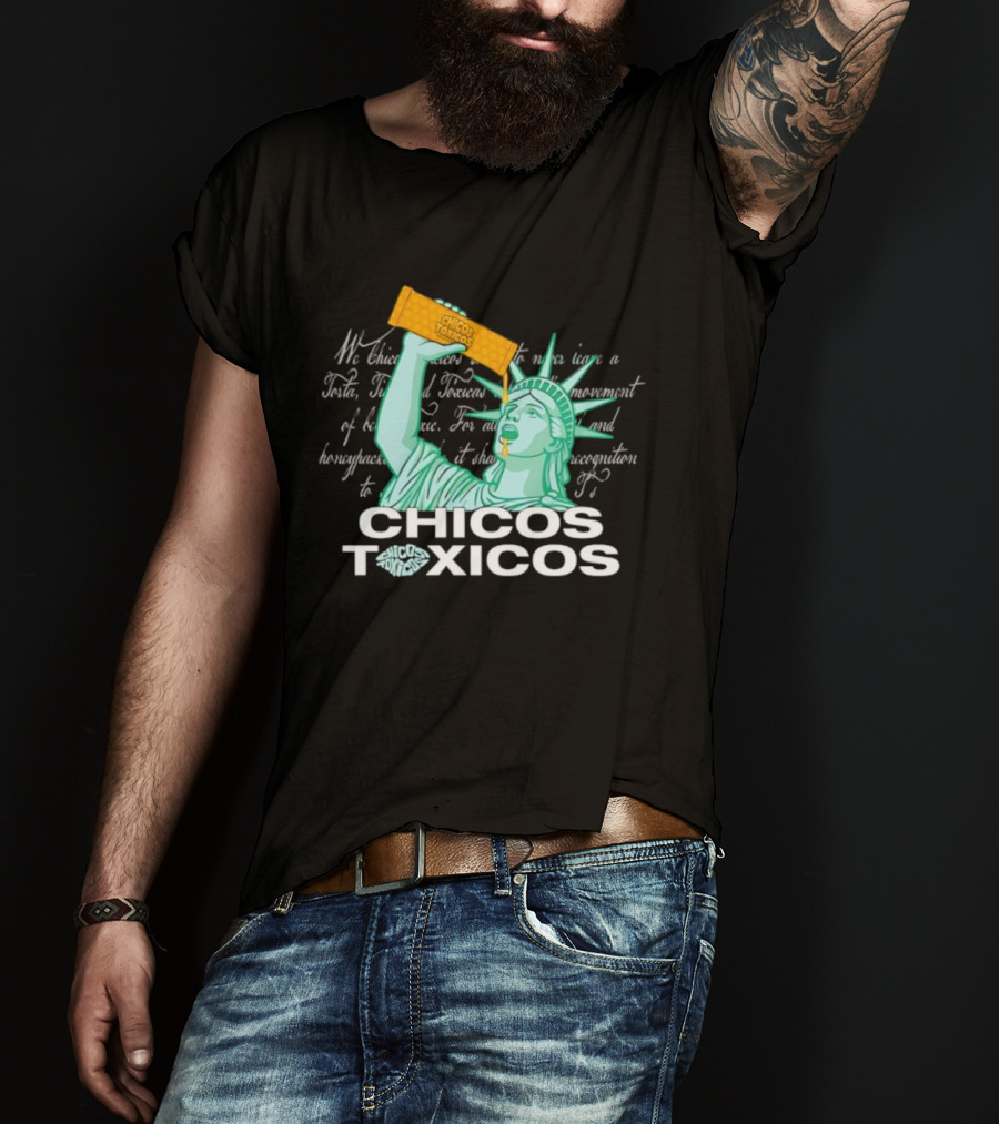 Chicos Toxicos Statue Of Liberty Honeycomb New York Humor T-Shirt