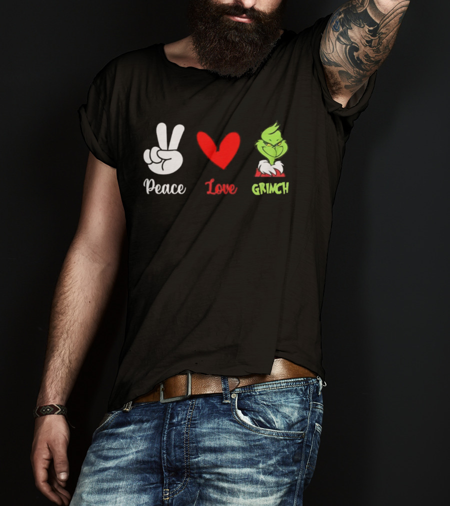 Peace Love Grinch Holiday Celebration T-Shirt