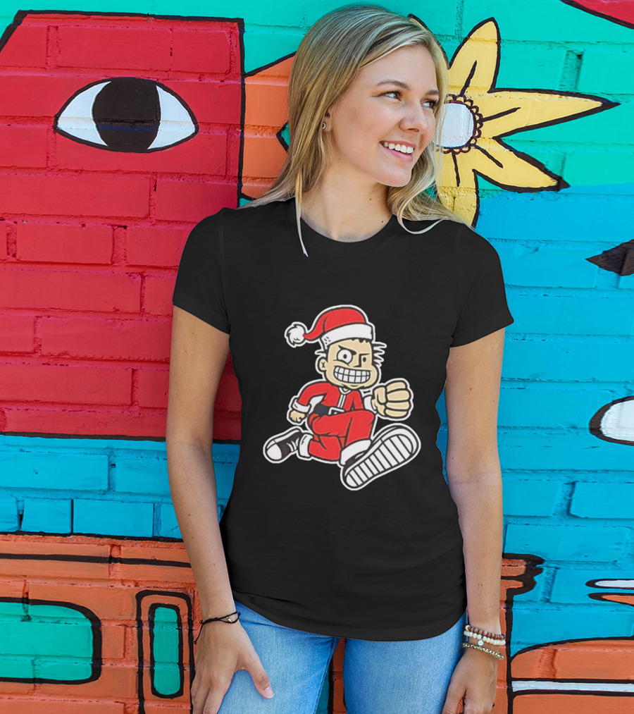 MXPX Santa PX Punk Character In Red Suit With Santa Hat T-Shirt