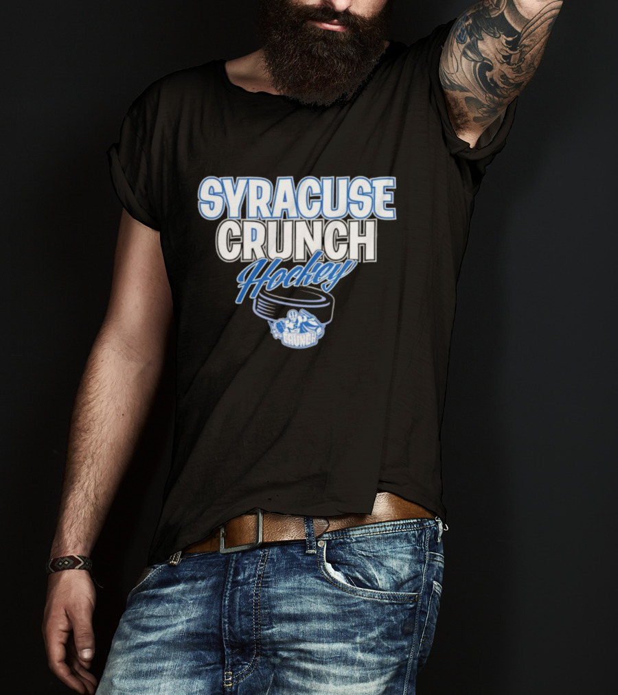 Syracuse Crunch Hockey Team Puck And Mascot Design T-Shirt