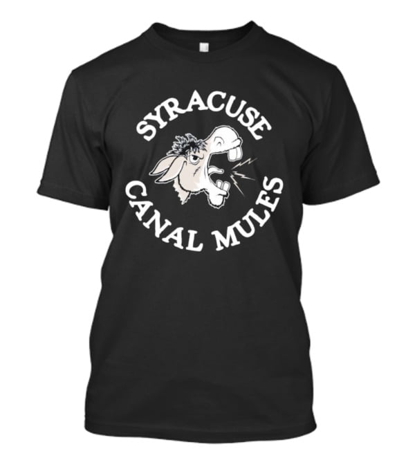 Syracuse Canal Mules Sports Team Mascot Design T-Shirt