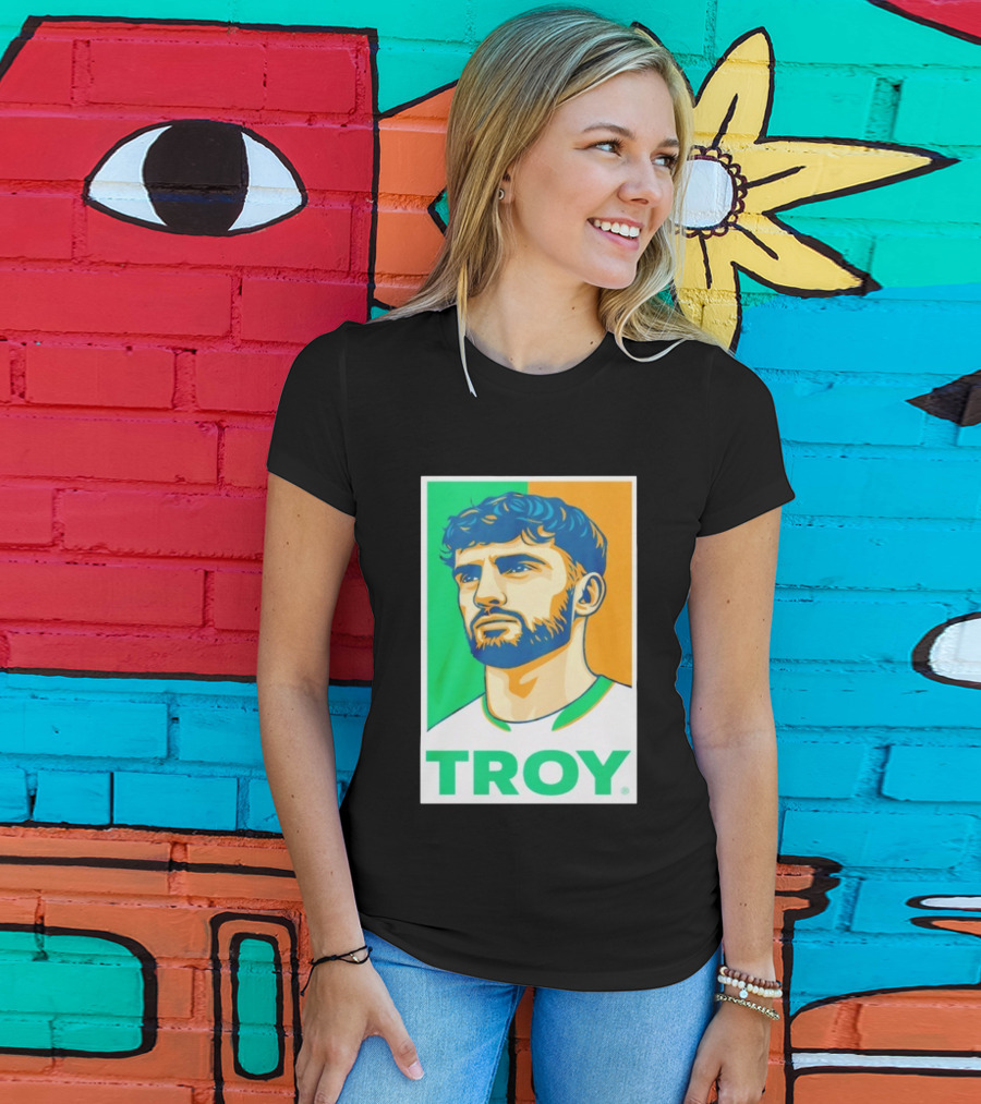 Troy Parrott Ireland Qualifiers Green White Orange T-Shirt