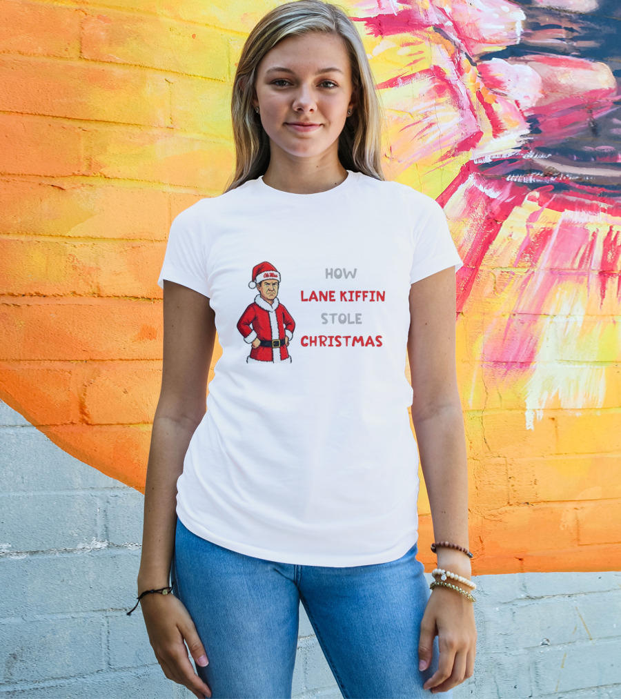 How Lane Kiffin Stole Christmas Funny Grinchmas Ole Miss Santa Coach T-Shirt