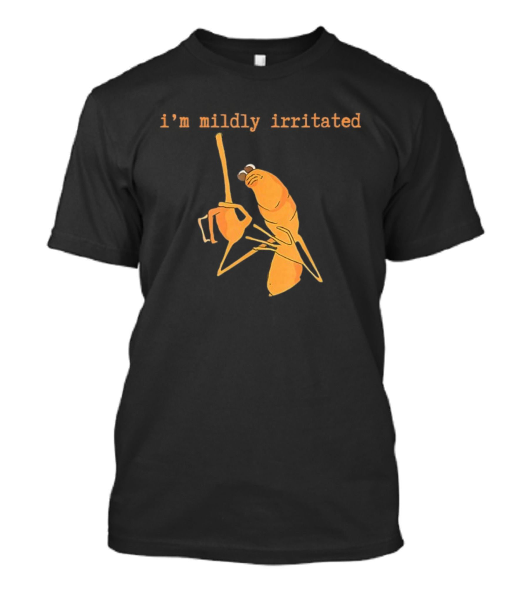 I'm Mildly Irritated Cartoon Worm Funny Marcus Robert T-Shirt