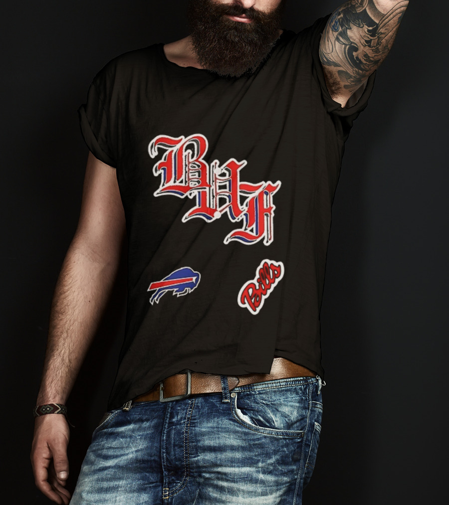 Buffalo Bills BAF Vintage Style Symbol And Script T-Shirt