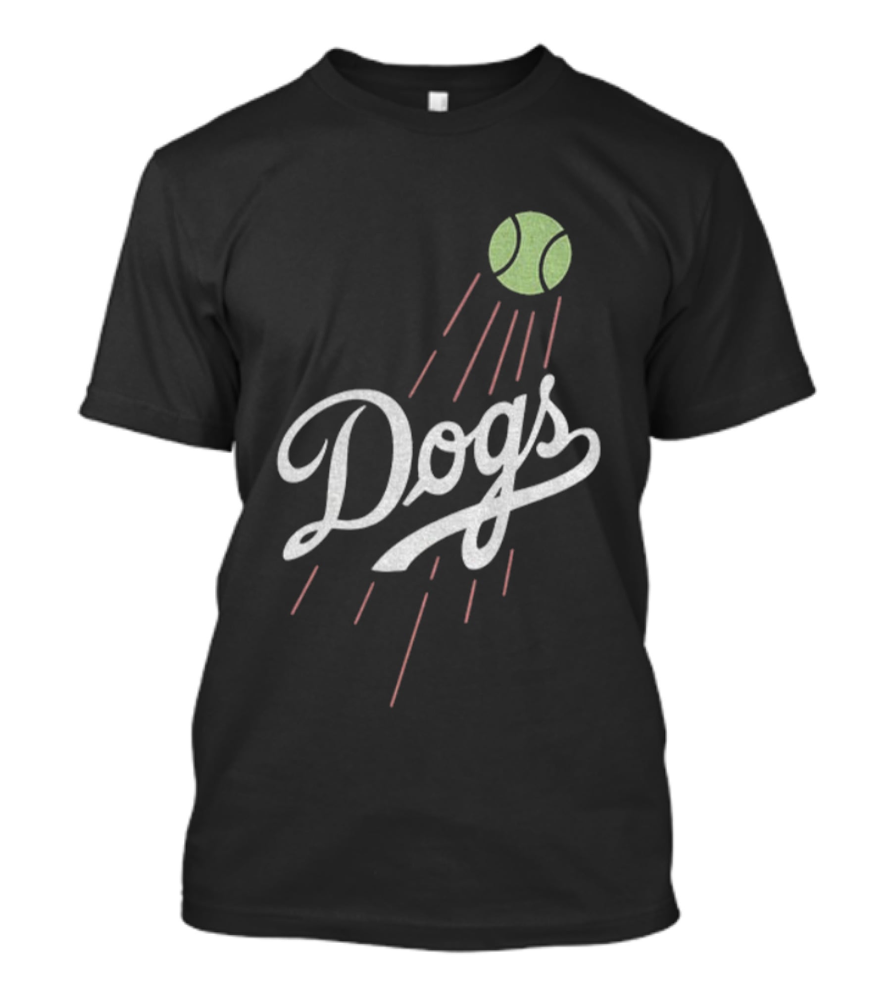 Los Angeles Dodgers MLB Baseball 2025 Dogs Tennis Ball Retro Style T-Shirt