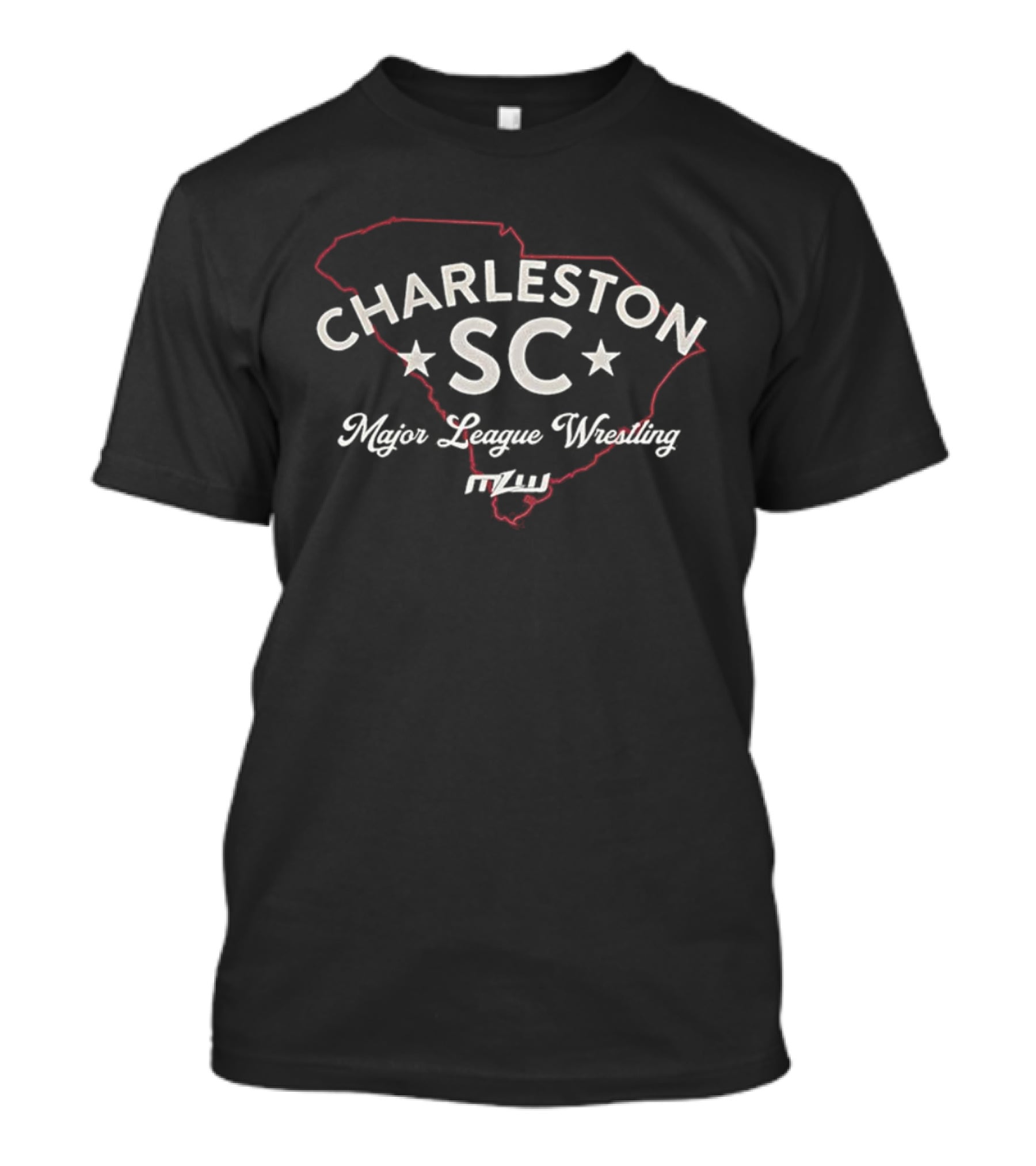Charleston SC Major League Wrestling South Carolina Outline T-Shirt