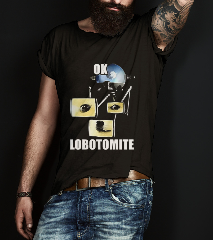 OK Lobotomite Helmet Style Doge Meme Fallout Theme T-Shirt