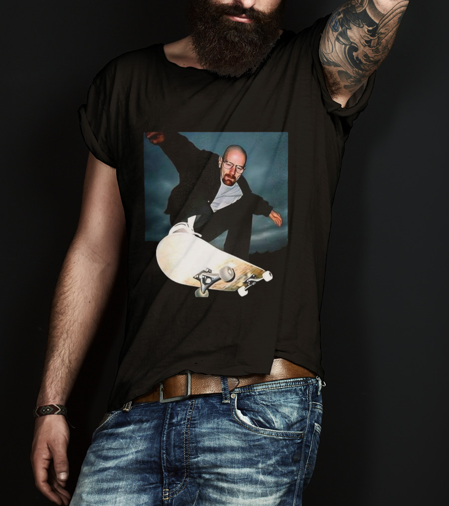 Walter White Skateboarding 90s Movie Meme Retro Nostalgia T-Shirt