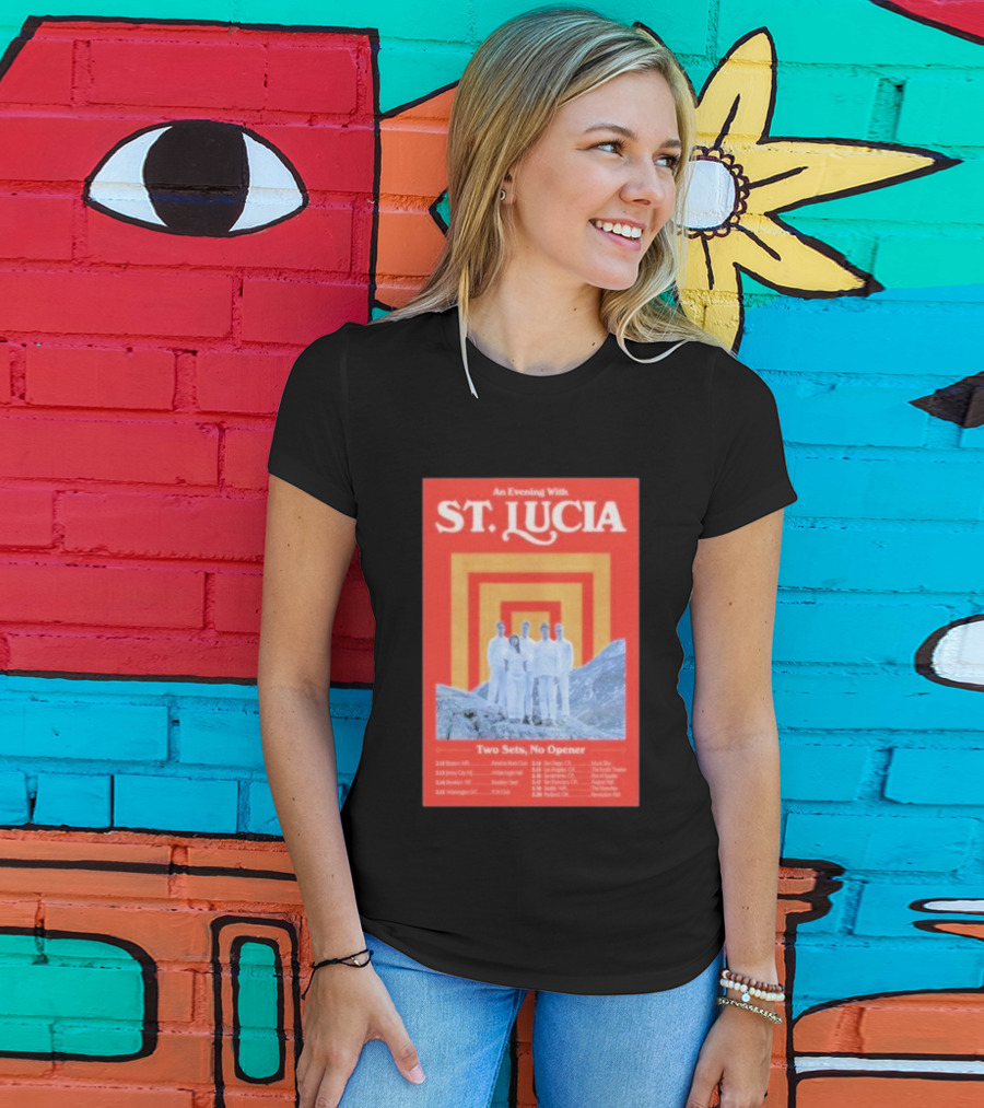 An Evening With St. Lucia Two Sets No Opener Tour 2026 Dates Boston Jersey City Brooklyn Washington T-Shirt