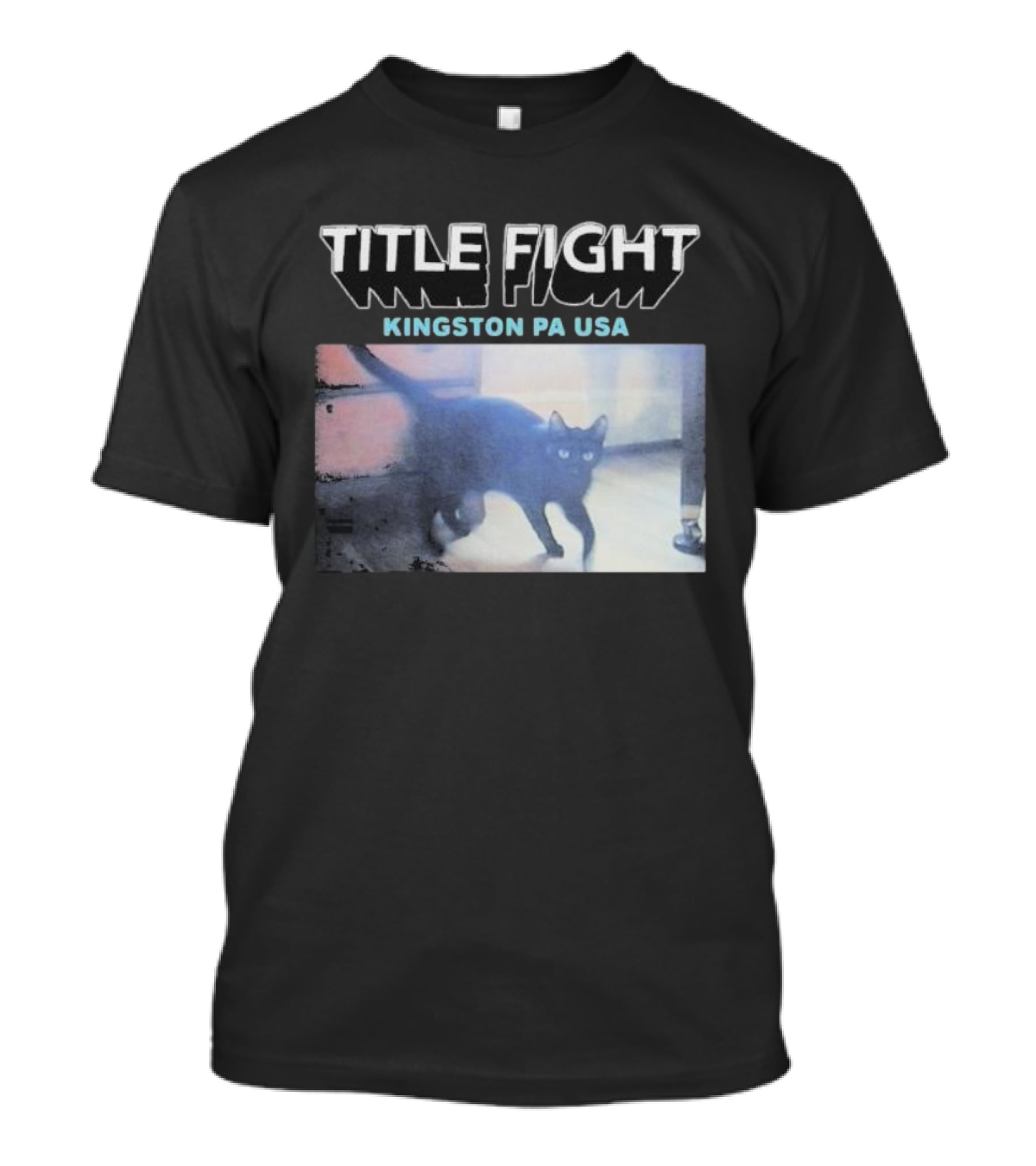 Title Fight Kingston PA USA Cat Black Feline Photography T-Shirt