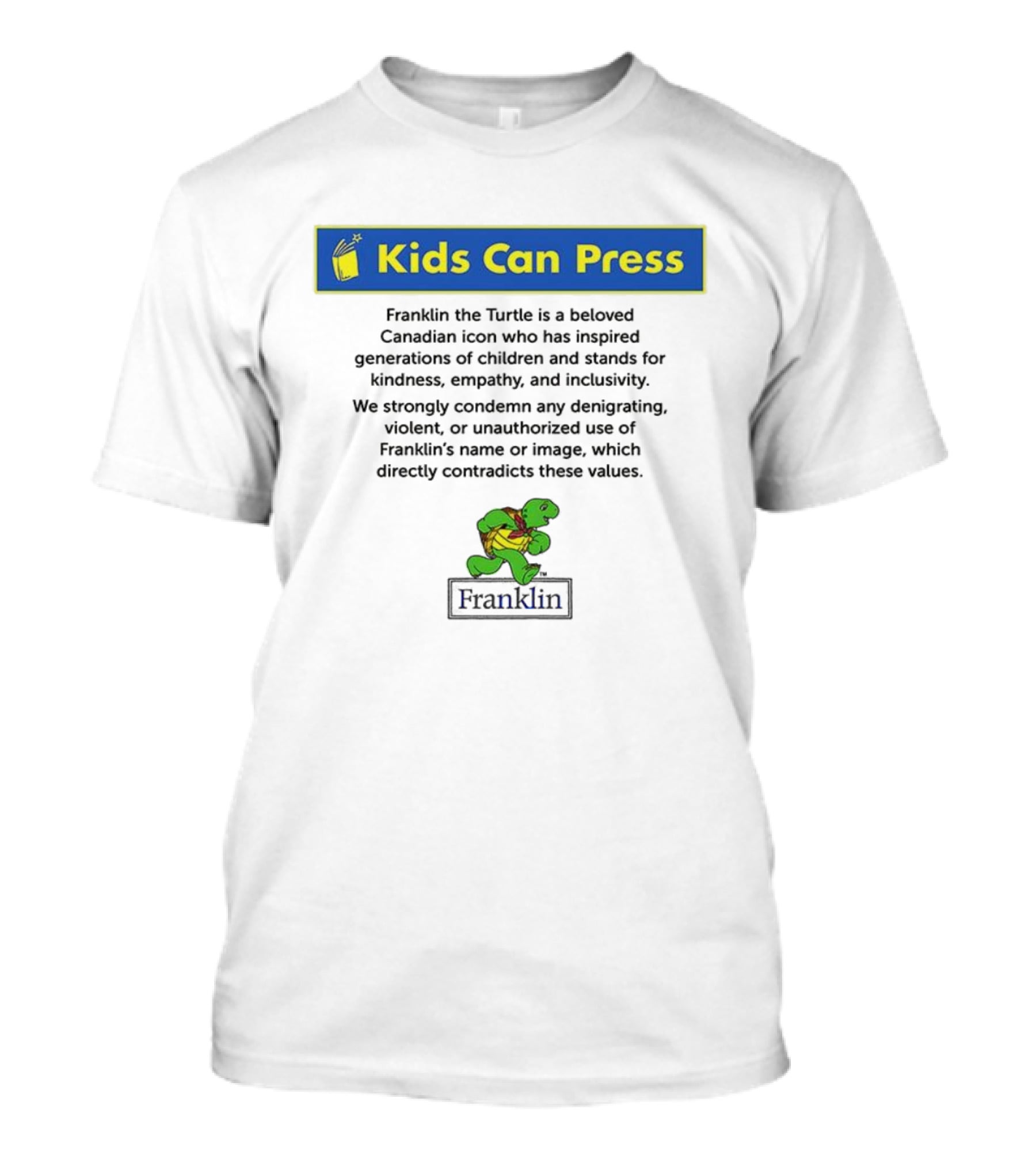 Kids Can Press Franklin The Turtle Icon Kindness Empathy Inclusivity T-Shirt