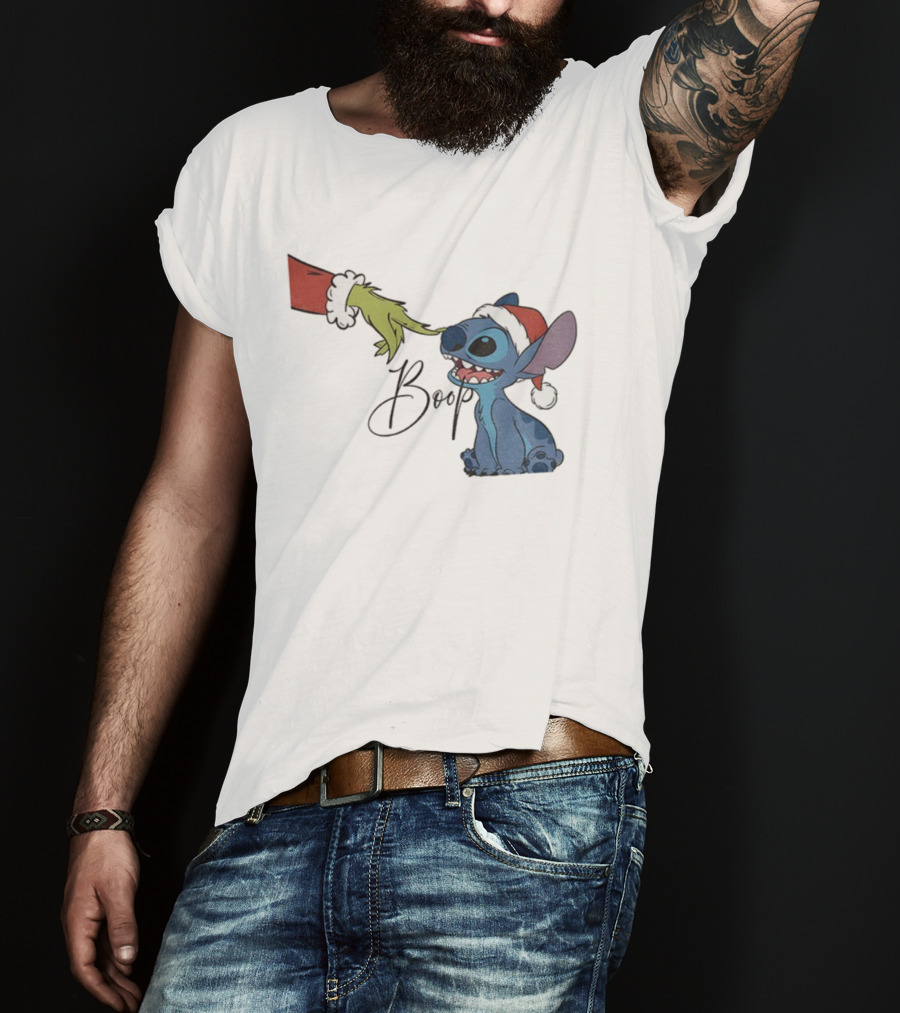 Grinch Boop Stitch Christmas 2025 T-Shirt