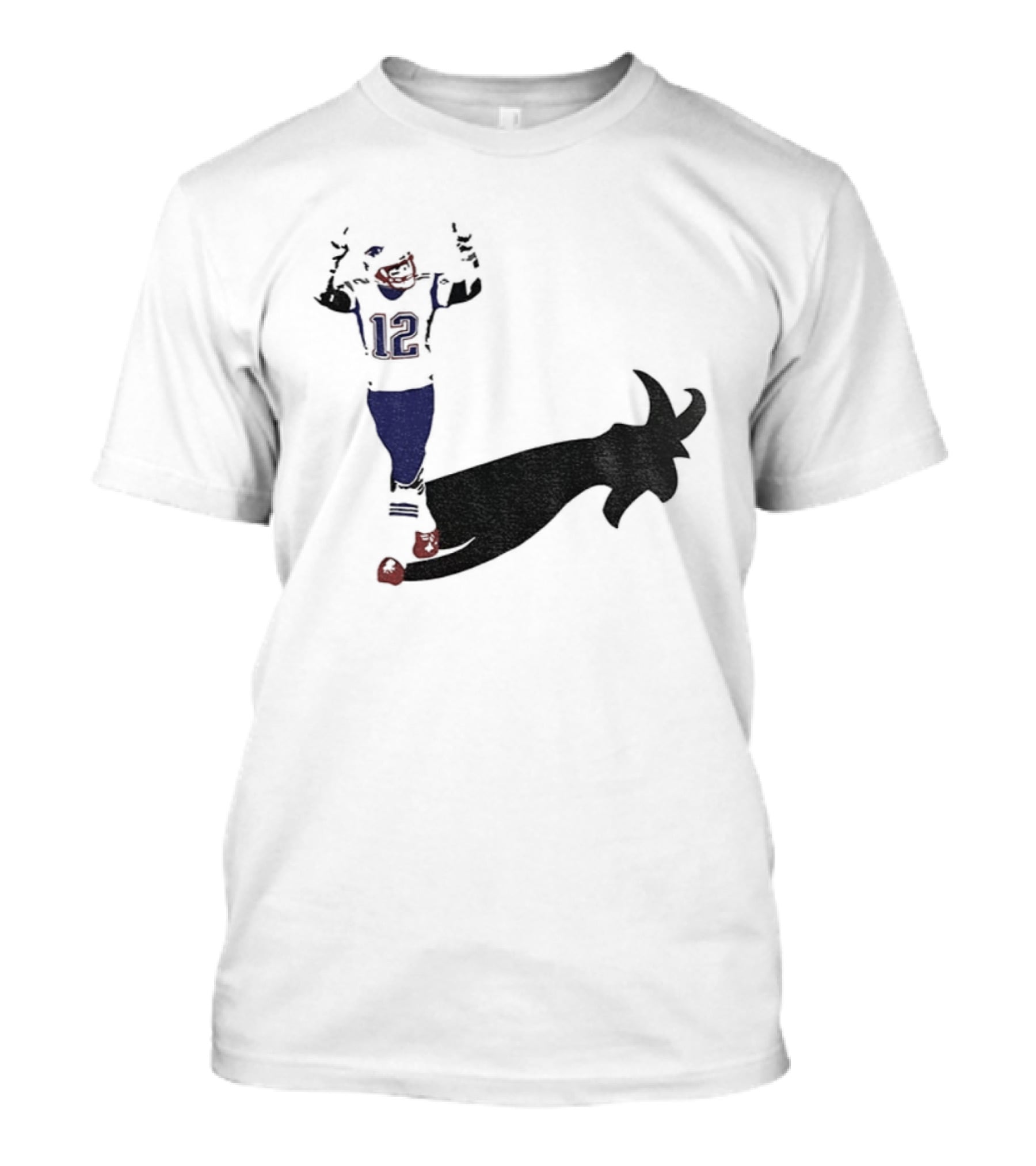 Tom Brady Tampa Bay Buccaneers 2025 The Goat Shadow Football 12 T-Shirt