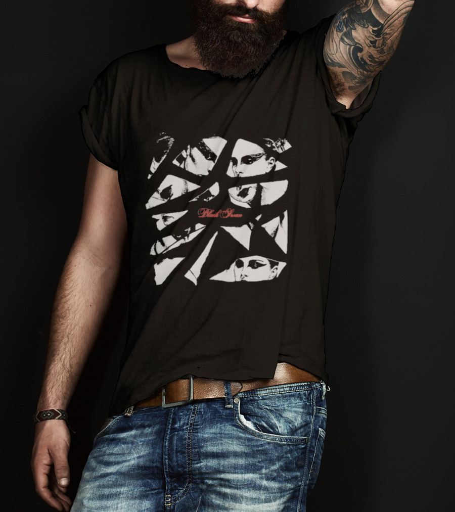 Black Swan Shattered Faces Fragments T-Shirt