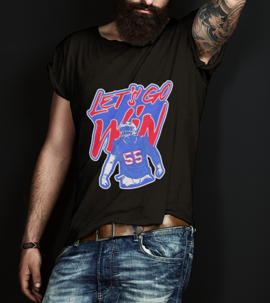 Let's Go Win Buffalo Bills Michael Hoecht 55 T-Shirt