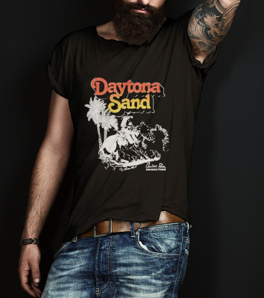 Daytona Sand Orville Peck Western Cowboy Rider With Palm Trees T-Shirt