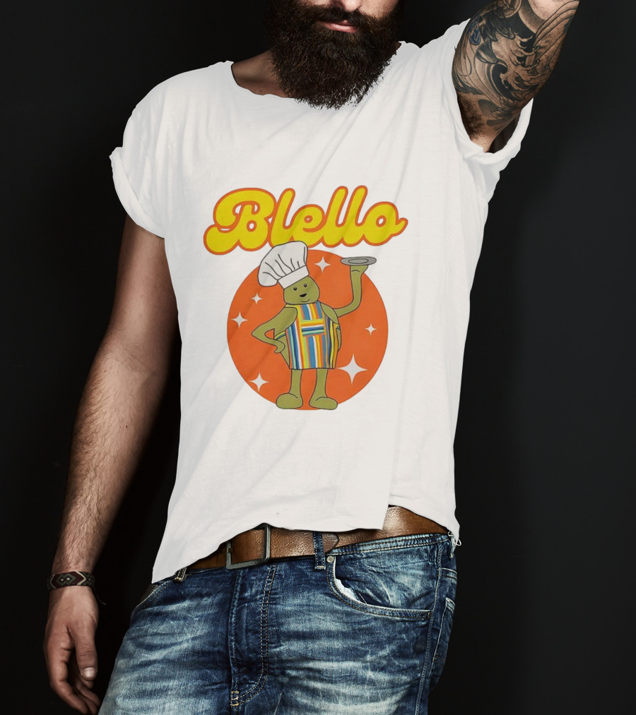 Biello Chef With Colorful Apron And Hat Retro Style T-Shirt
