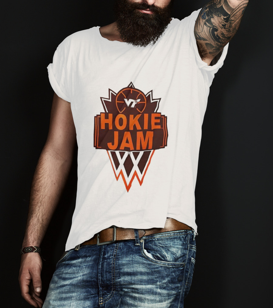 Hokie Jam Virginia Tech Basketball Logo Iconic VT Sports Event T-Shirt