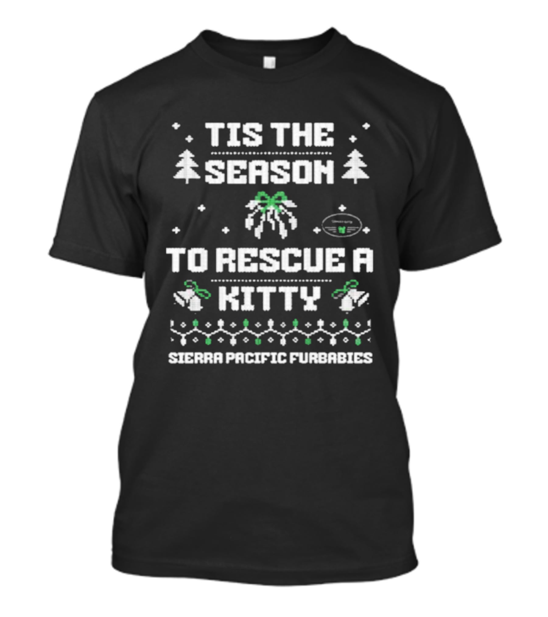Tis The Season To Rescue A Kitty Sierra Pacific Furbabies Ugly Christmas Catman Loop T-Shirt