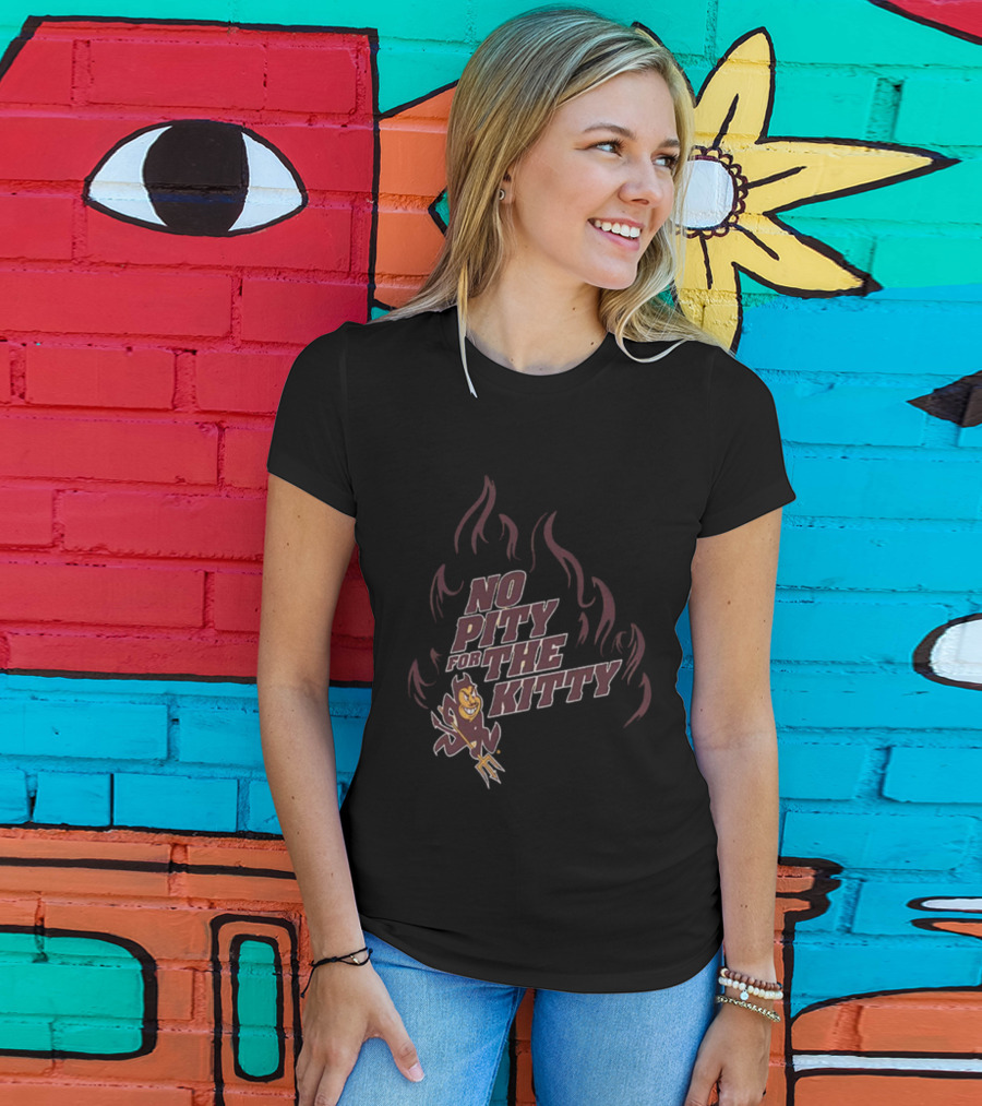 State Sun Devils ASU Flames No Pity For The Kitty T-Shirt