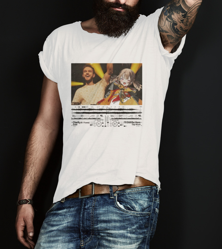 Gigi Murin X Clarity Zedd I’ll Be Here Collaboration Featuring Anime Character T-Shirt