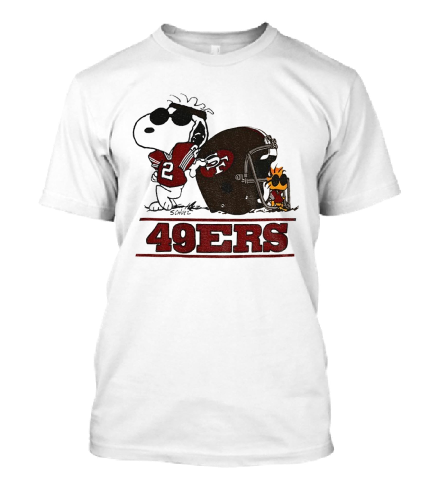 Snoopy Woodstock San Francisco 49ers NFL Football Helmet 2025 T-Shirt