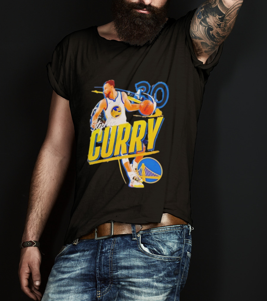 Stephen Curry 30 Golden State Warriors Basketball Icon T-Shirt