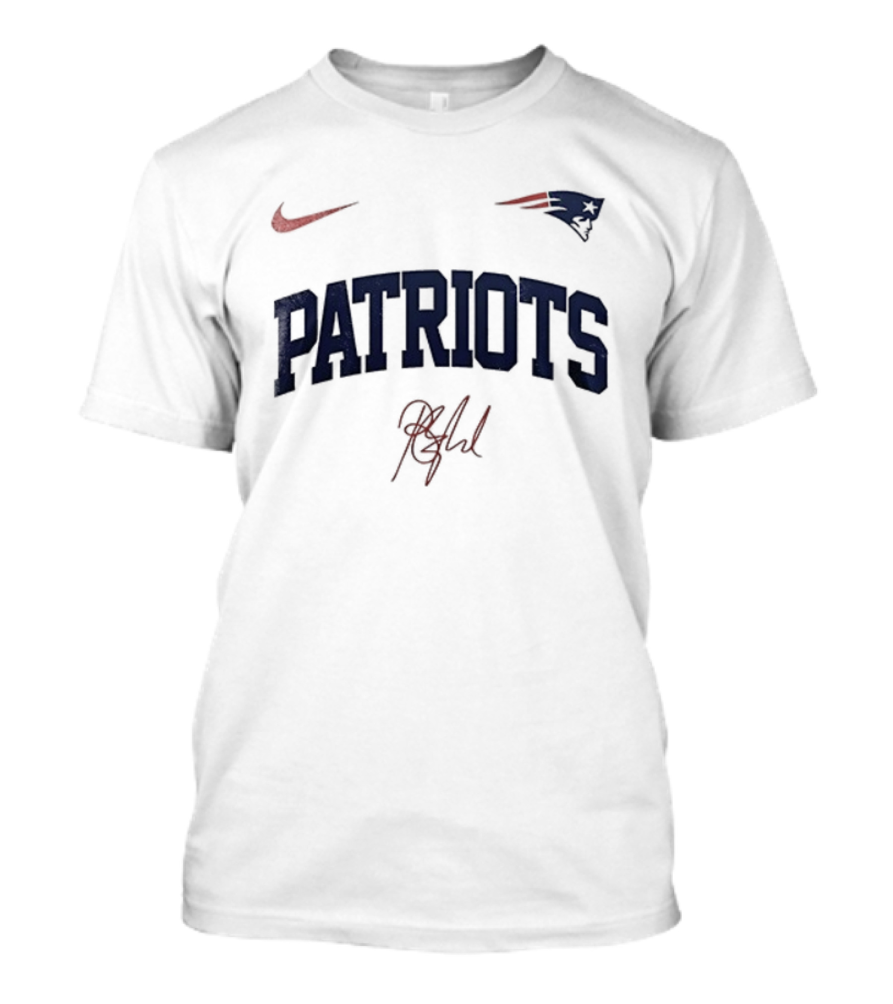 Nike New England Patriots NFL Playoff Game Barry Signature T-Shirt
